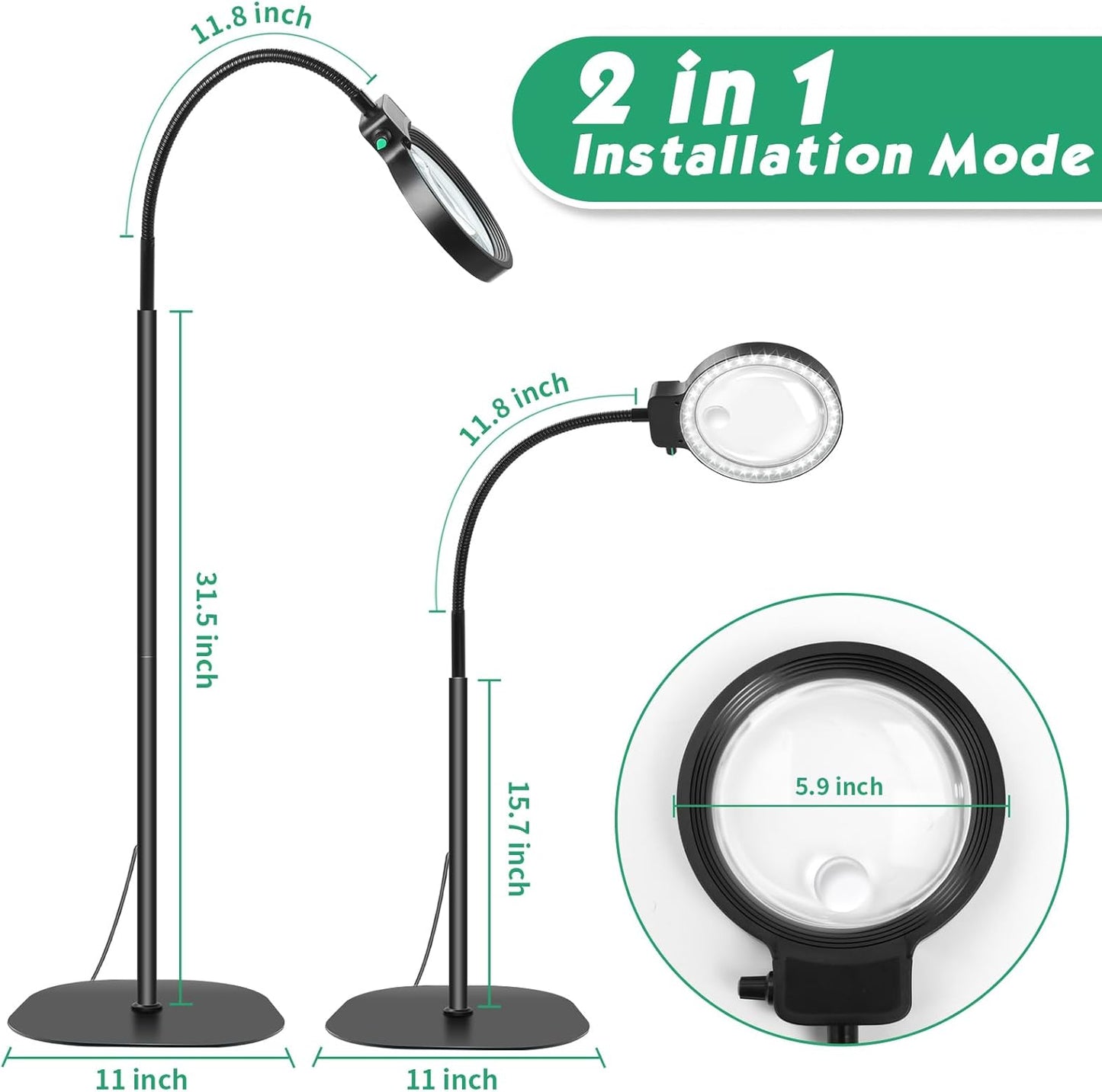 Scanto | LED-Lupe mit verstellbarem Schwanenhals 5