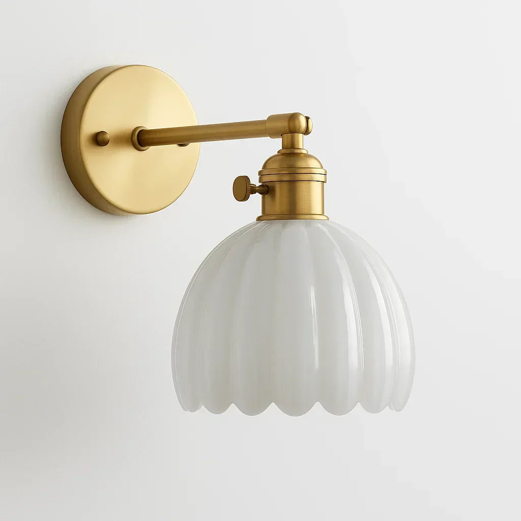 Scanto | Retro-Wandleuchte mit Tulpenglasschirm 7