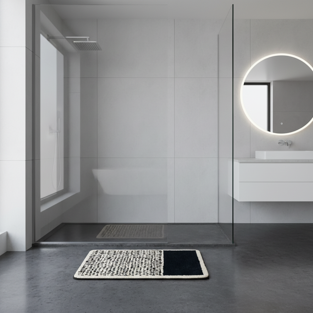 AbstractStep | Rutschfeste Badematte im skandinavischen Stil