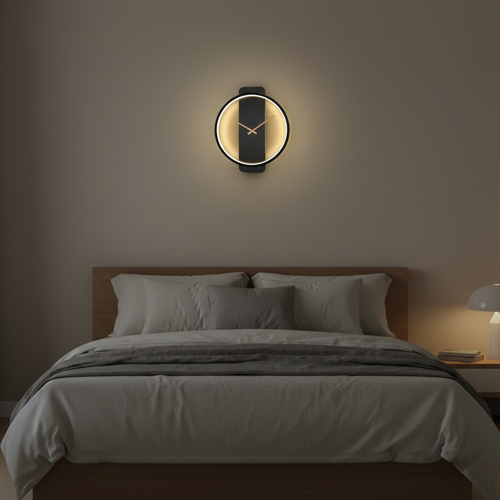 AuraTime | Moderne Minimalistische Wanduhr mit LED