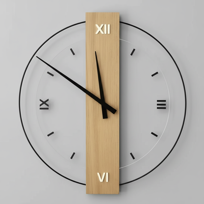 Aurra | Geräuschlose Holzwanduhr 0