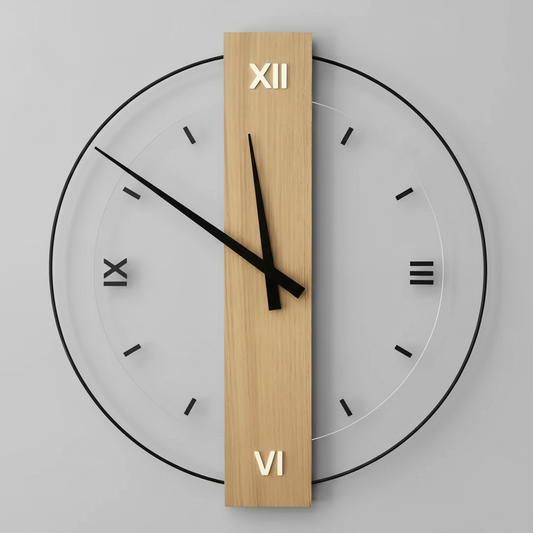 Aurra | Geräuschlose Holzwanduhr 0