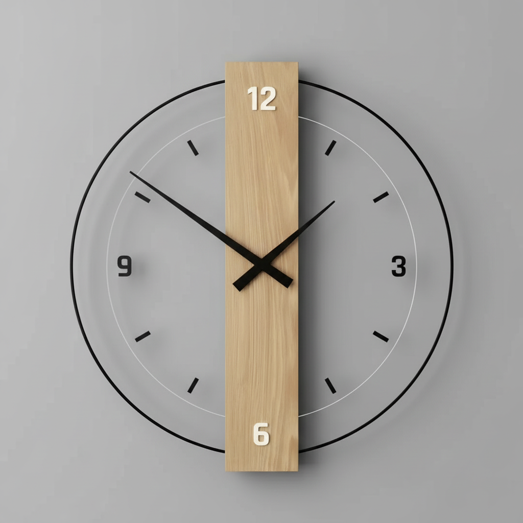 Aurra | Geräuschlose Holzwanduhr 2