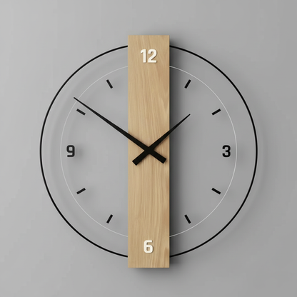 Aurra | Geräuschlose Holzwanduhr 2