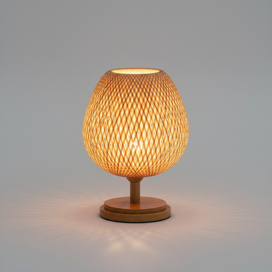 BambooLight | Vintage Tischlampe aus Bambus