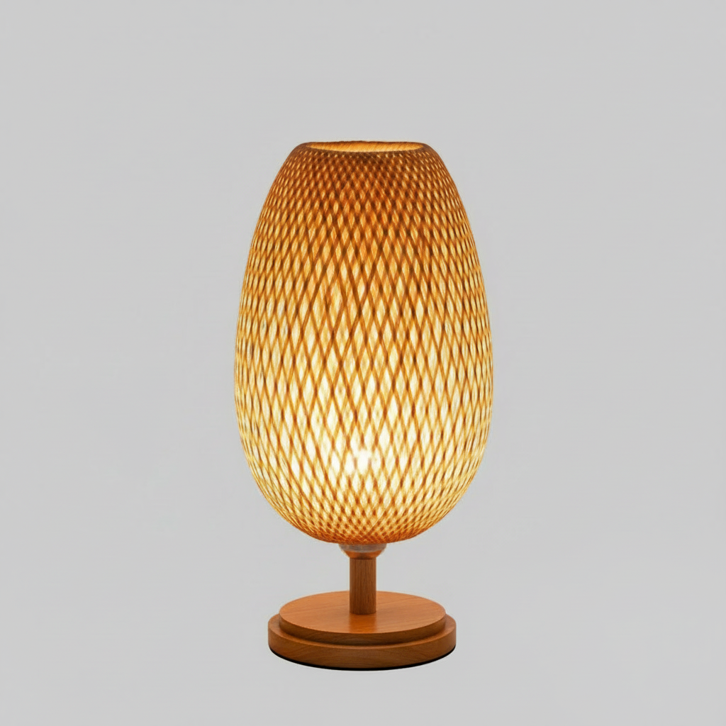BambooLight | Vintage Tischlampe aus Bambus