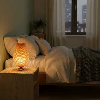 BambooLight | Vintage Tischlampe aus Bambus