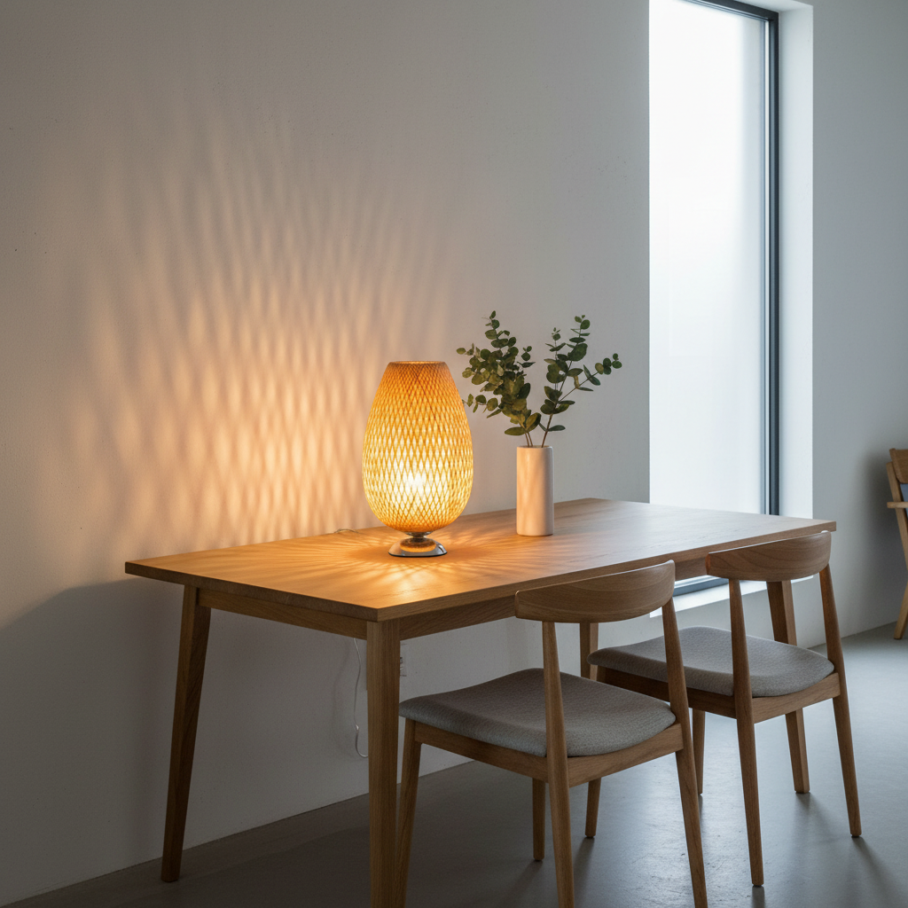 BambooLight | Vintage Tischlampe aus Bambus