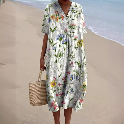 Buntes Sommerkleid mit Blumenmuster | Kleider Damen 1
