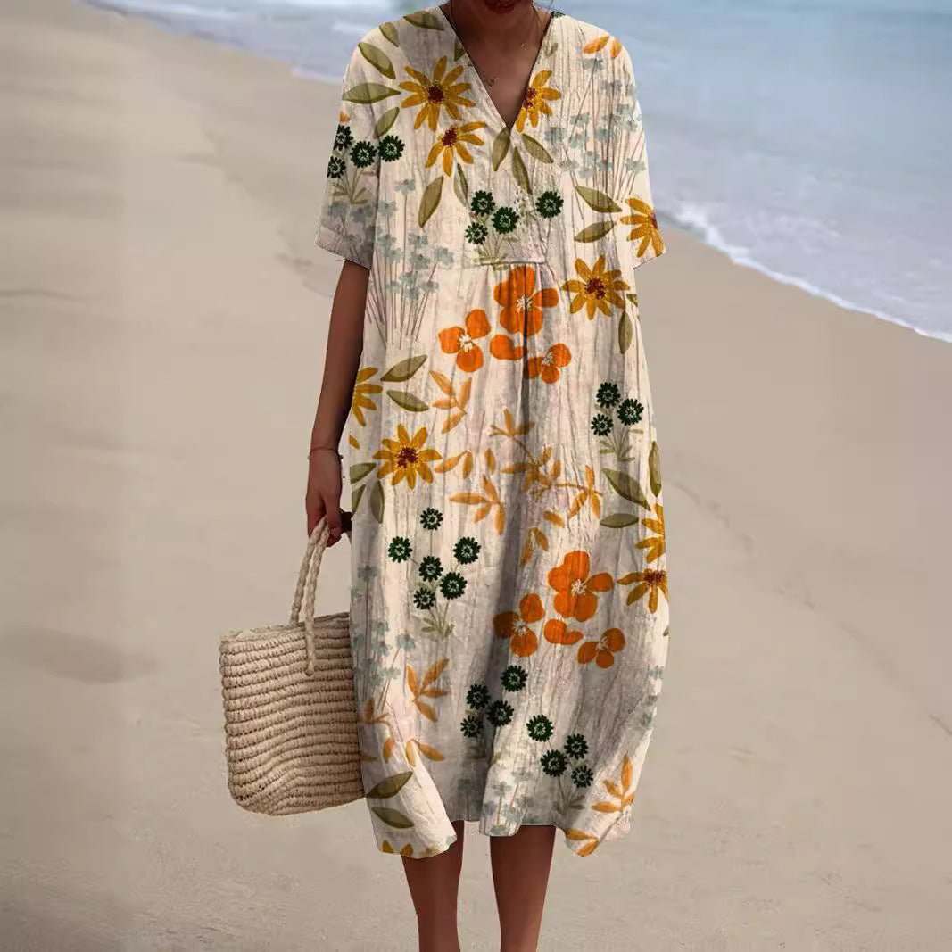 Buntes Sommerkleid mit Blumenmuster | Kleider Damen 2