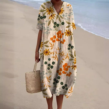 Buntes Sommerkleid mit Blumenmuster | Kleider Damen 2