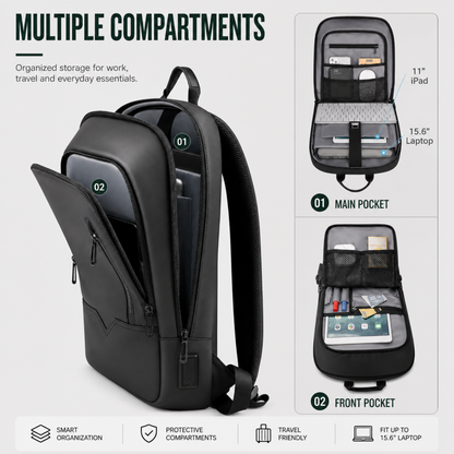 Camp Basel | Schieferfarbener Laptop Rucksack für Herren 2