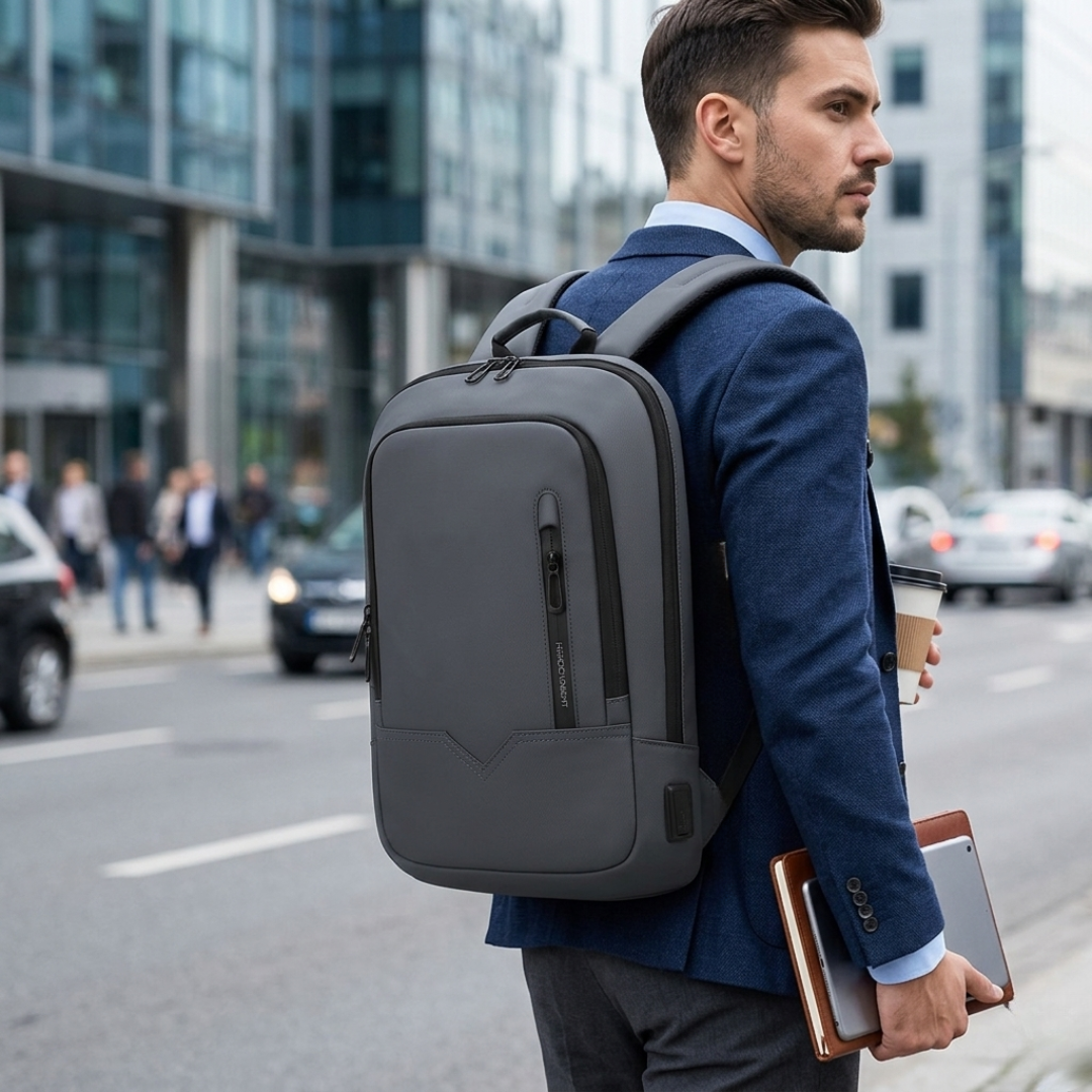 Camp Basel | Schieferfarbener Laptop Rucksack für Herren 6