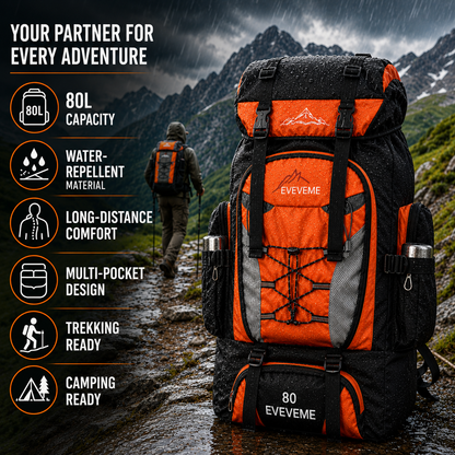 Camp Basel | Trekking Rucksack 80L Wasserabweisend Unisex 2