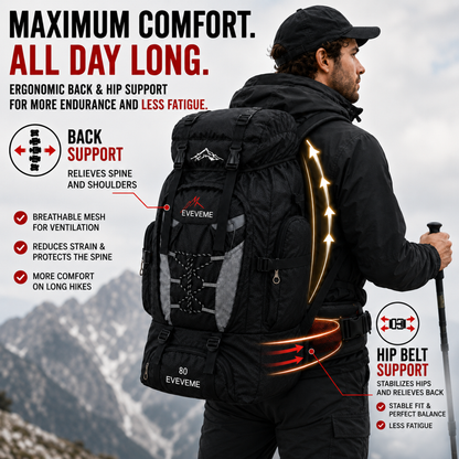 Camp Basel | Trekking Rucksack 80L Wasserabweisend Unisex 3