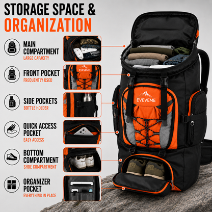 Camp Basel | Trekking Rucksack 80L Wasserabweisend Unisex 4