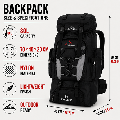 Camp Basel | Trekking Rucksack 80L Wasserabweisend Unisex 6