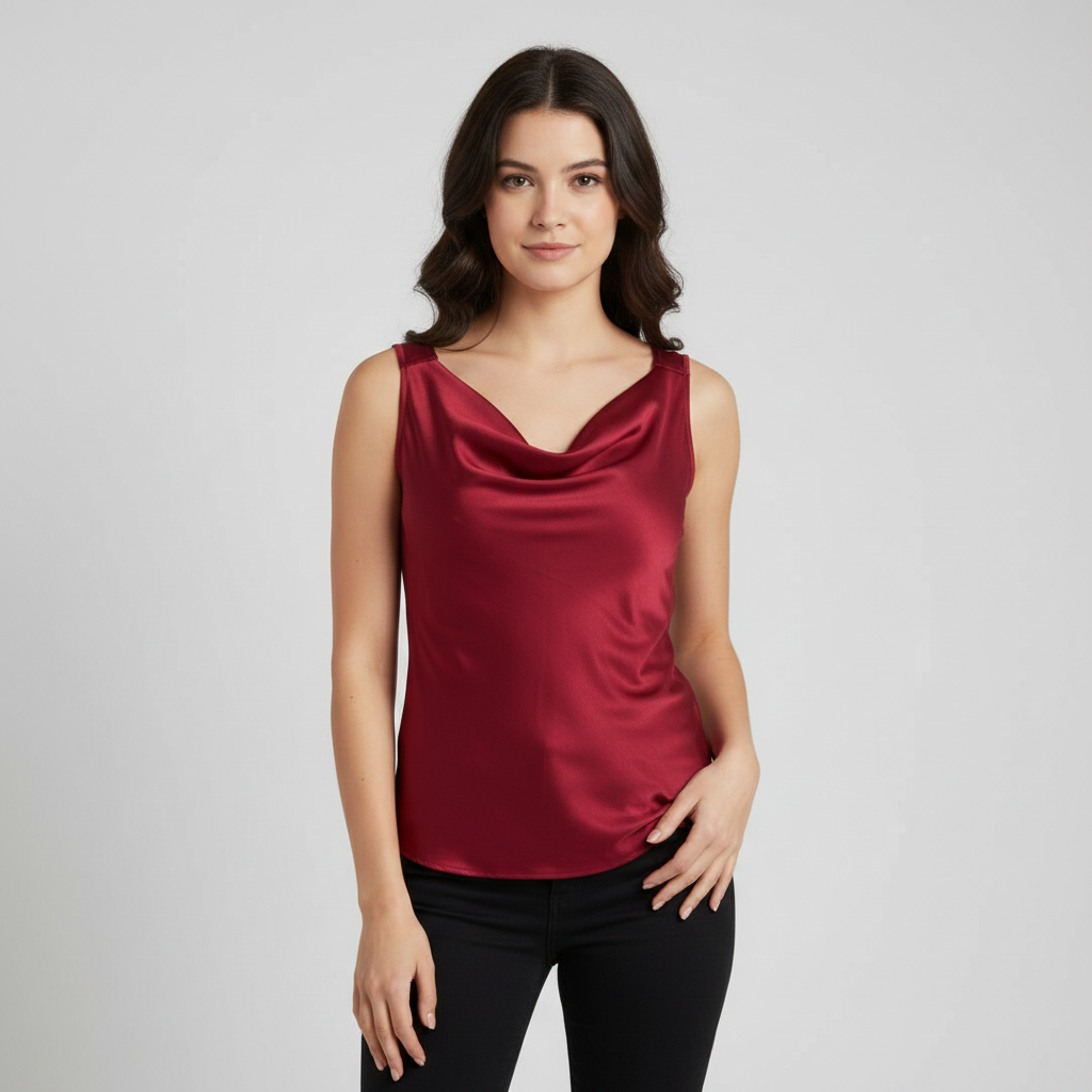Damen Jersey Tanktop aus Seide | Elegantes Sommeroberteil 3