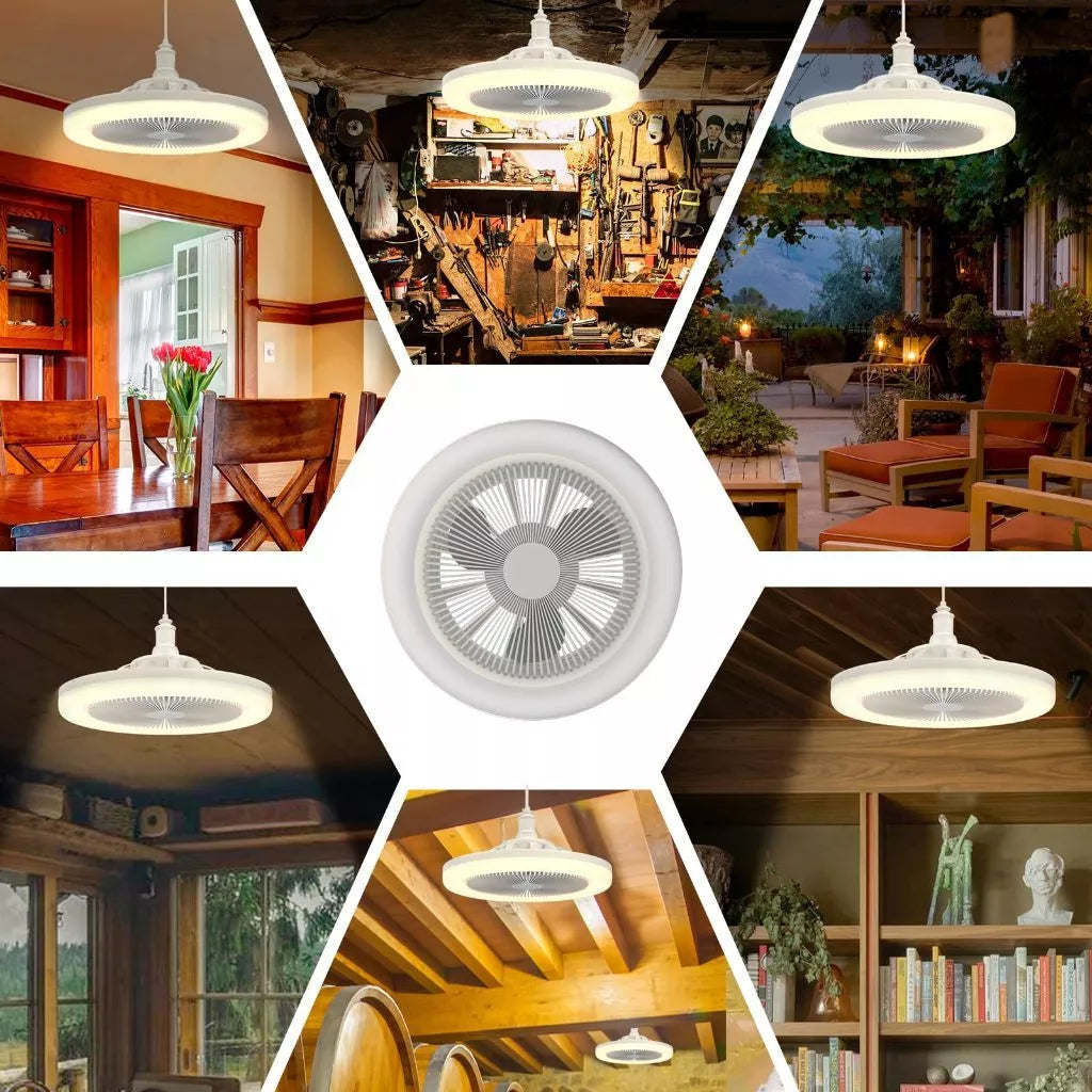 E27 Deckenventilator mit LED-Licht | Kompakte Einheit 4
