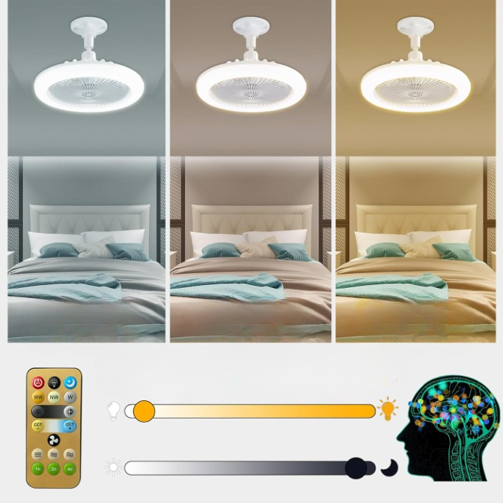 E27 Deckenventilator mit LED-Licht | Kompakte Einheit 6