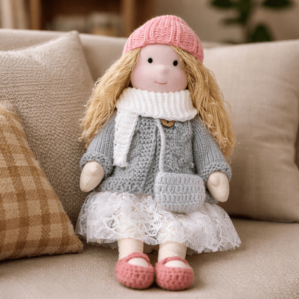 ELORA | Handgefertigte Waldorfpuppe aus Baumwolle 11