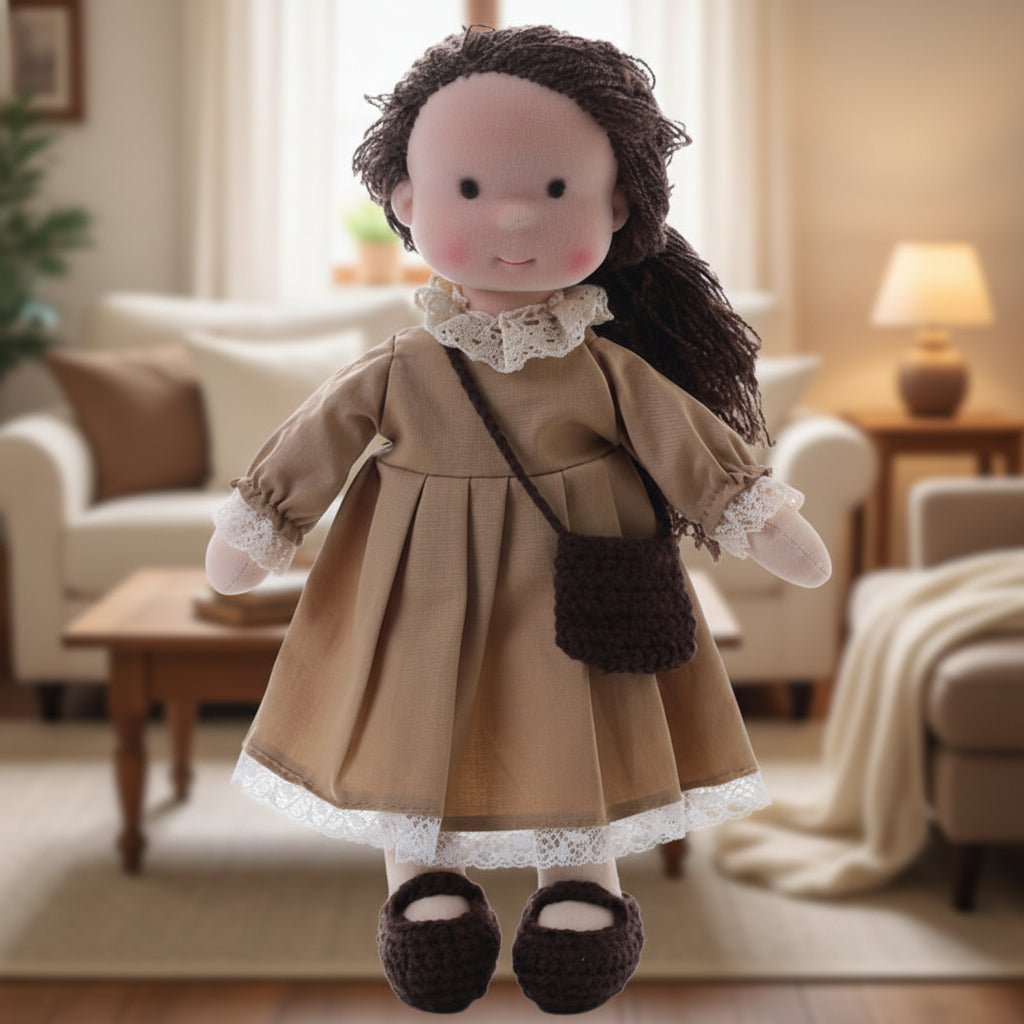 ELORA | Handgefertigte Waldorfpuppe aus Baumwolle 19
