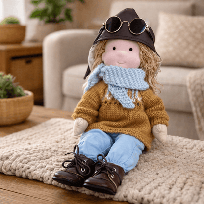 ELORA | Handgefertigte Waldorfpuppe aus Baumwolle 27