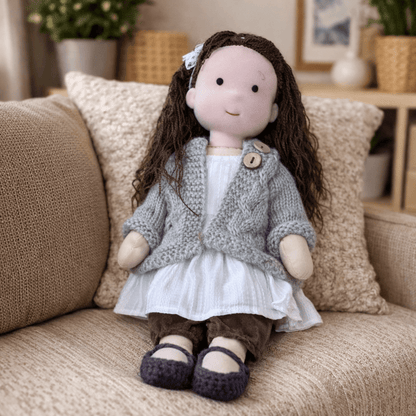 ELORA | Handgefertigte Waldorfpuppe aus Baumwolle 30