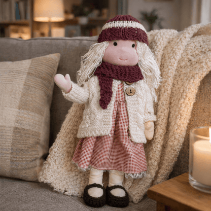 ELORA | Handgefertigte Waldorfpuppe aus Baumwolle 32