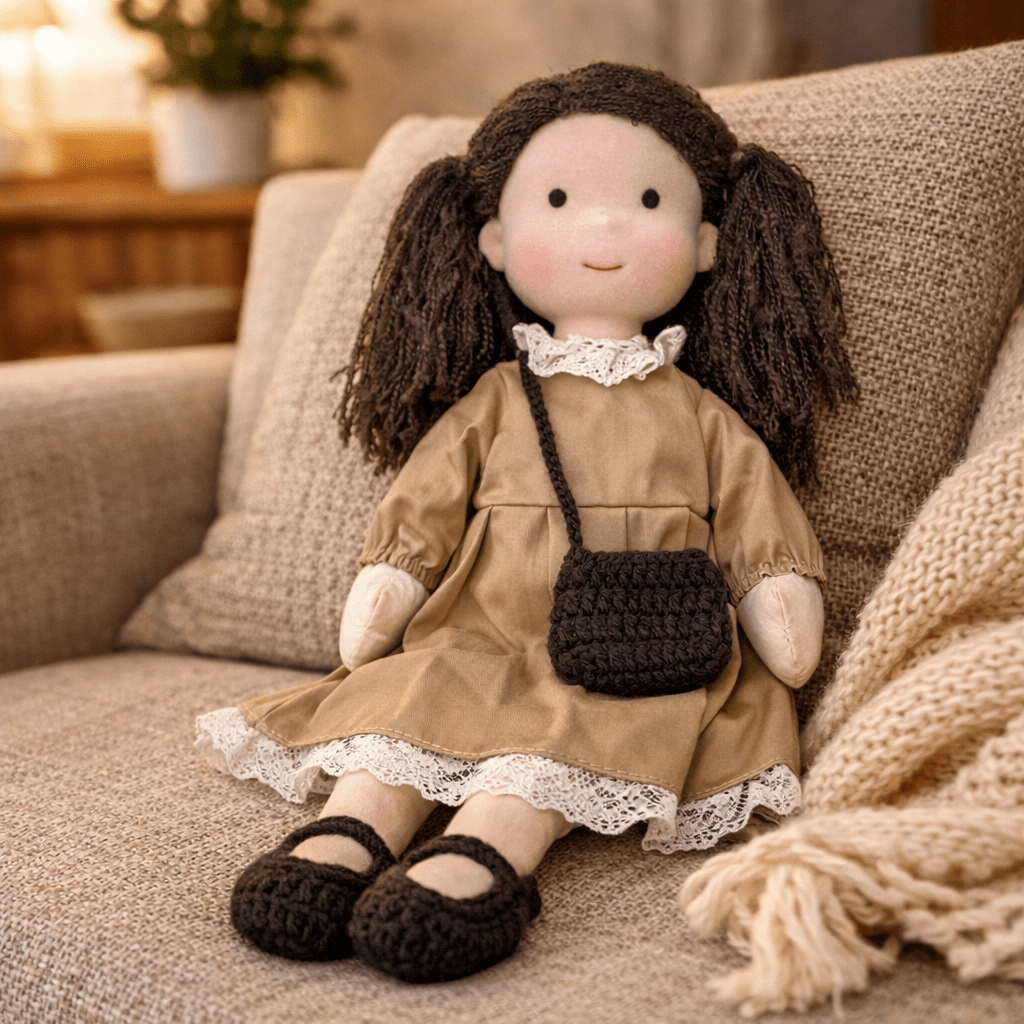 ELORA | Handgefertigte Waldorfpuppe aus Baumwolle 38