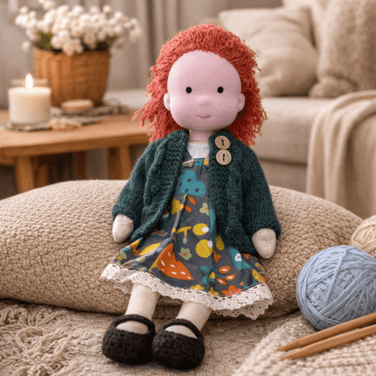 ELORA | Handgefertigte Waldorfpuppe aus Baumwolle 39