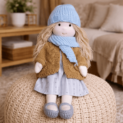 ELORA | Handgefertigte Waldorfpuppe aus Baumwolle 5