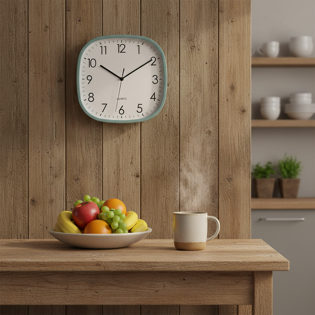 Einfache Quadratische Wanduhr Modern | Minimalistische Wanddekoration