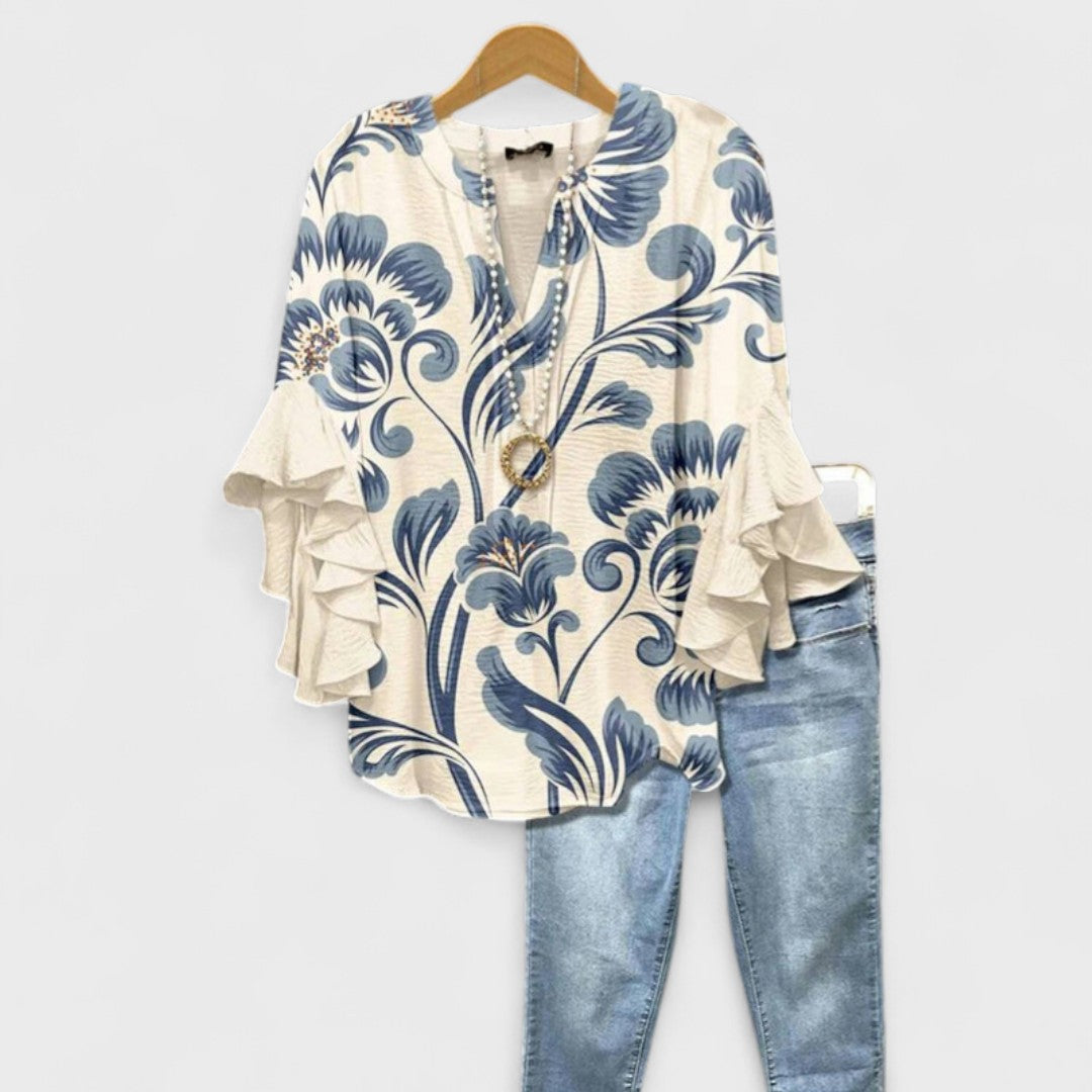 Elegante Damenbluse mit Volantärmeln | Blusen für Damen 0