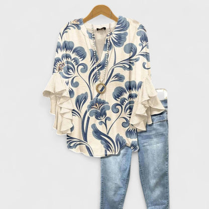 Elegante Damenbluse mit Volantärmeln | Blusen für Damen 0