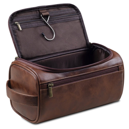 Eleganter Kulturbeutel aus Leder | Praktisches Reiseaccessoire 0