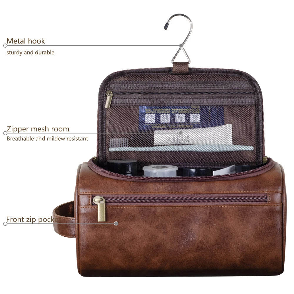 Eleganter Kulturbeutel aus Leder | Praktisches Reiseaccessoire 3
