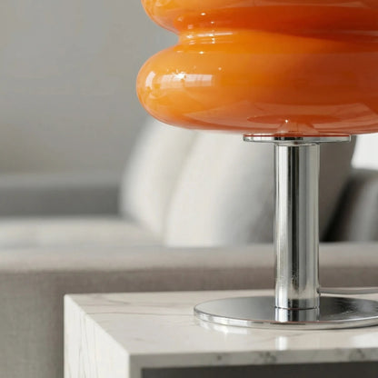 Glowvelle | Skulpturale Tischlampe mit Glasschirm 3