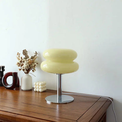 Glowvelle | Skulpturale Tischlampe mit Glasschirm 6