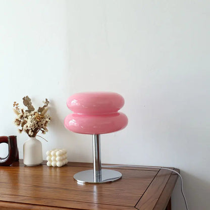 Glowvelle | Skulpturale Tischlampe mit Glasschirm 7
