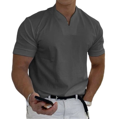 Herren Slim Fit T-Shirt V-Ausschnitt | Sportliches Oberteil 2