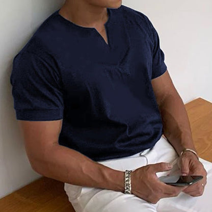 Herren Slim Fit T-Shirt V-Ausschnitt | Sportliches Oberteil 5