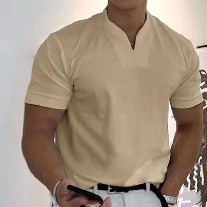 Herren Slim Fit T-Shirt V-Ausschnitt | Sportliches Oberteil 9