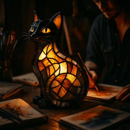 Katzen Nachtlicht | Verspielte LED-Lampe für Kinderzimmer 5