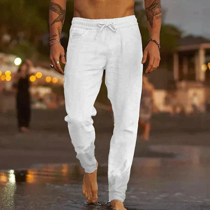 Leichte Herren Freizeithose | Sommerhose mit Bequemer Passform 3