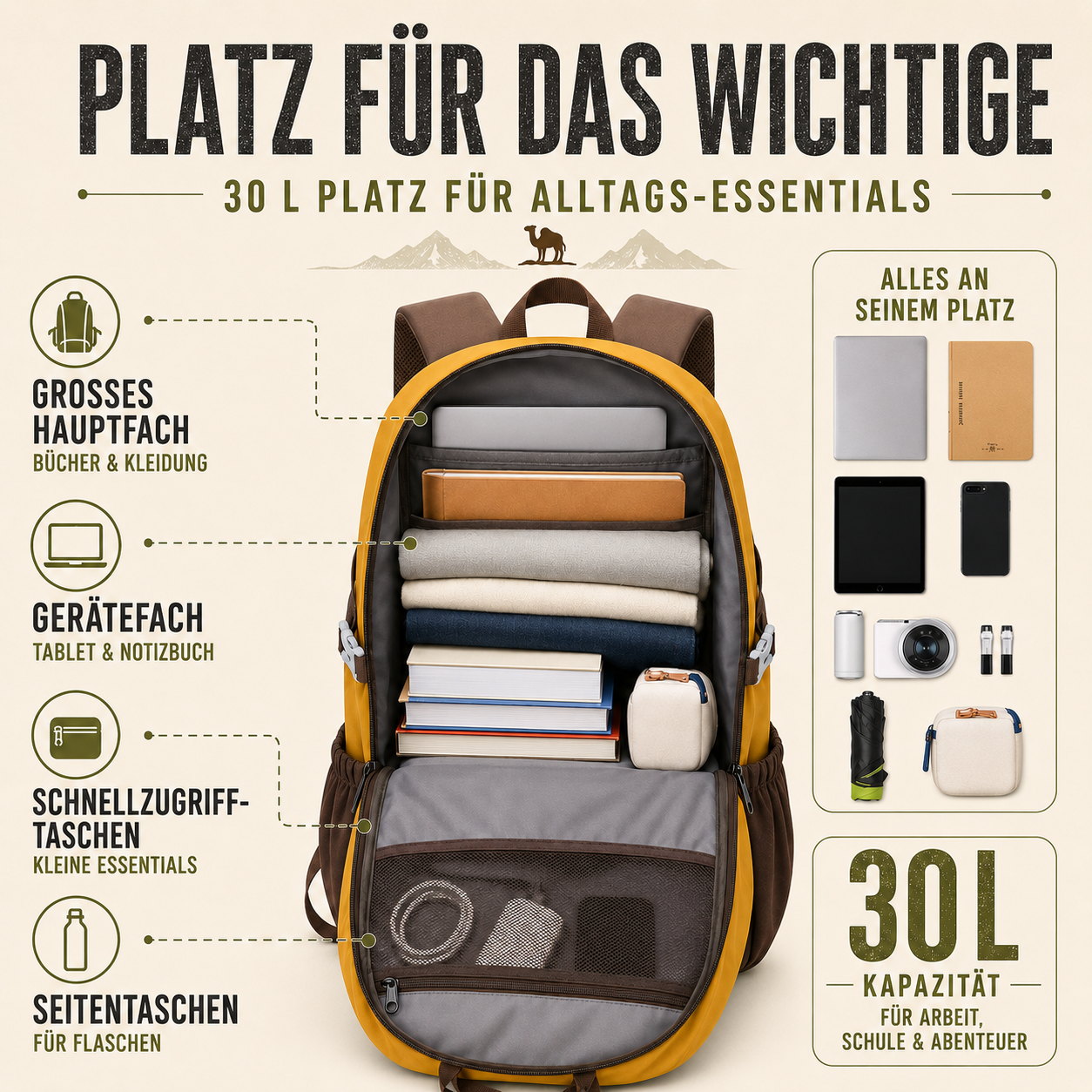 Leichter Rucksack für Damen | Camp Basel Alltagsrucksack 3