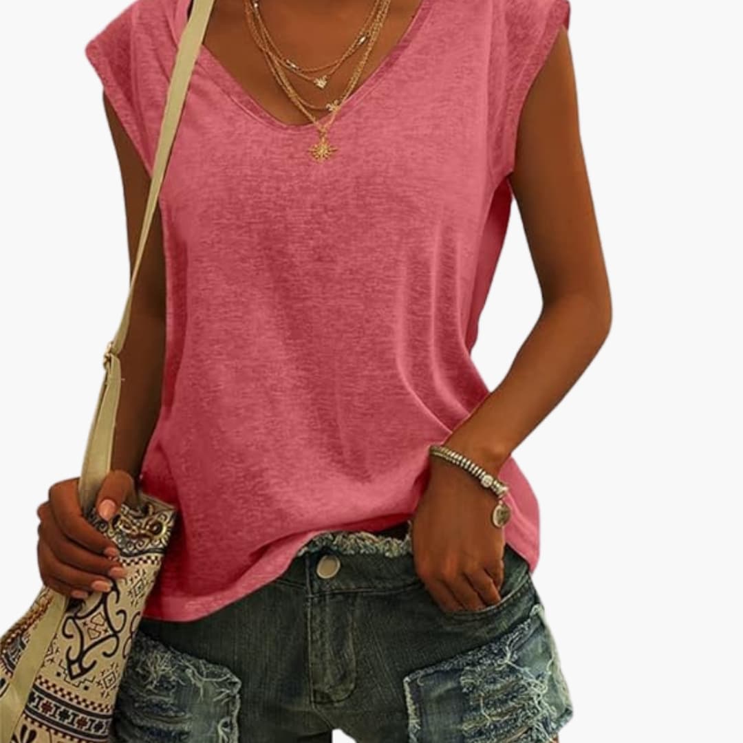 Leichtes Damen Top mit V-Ausschnitt | Sommer Oberteil 5
