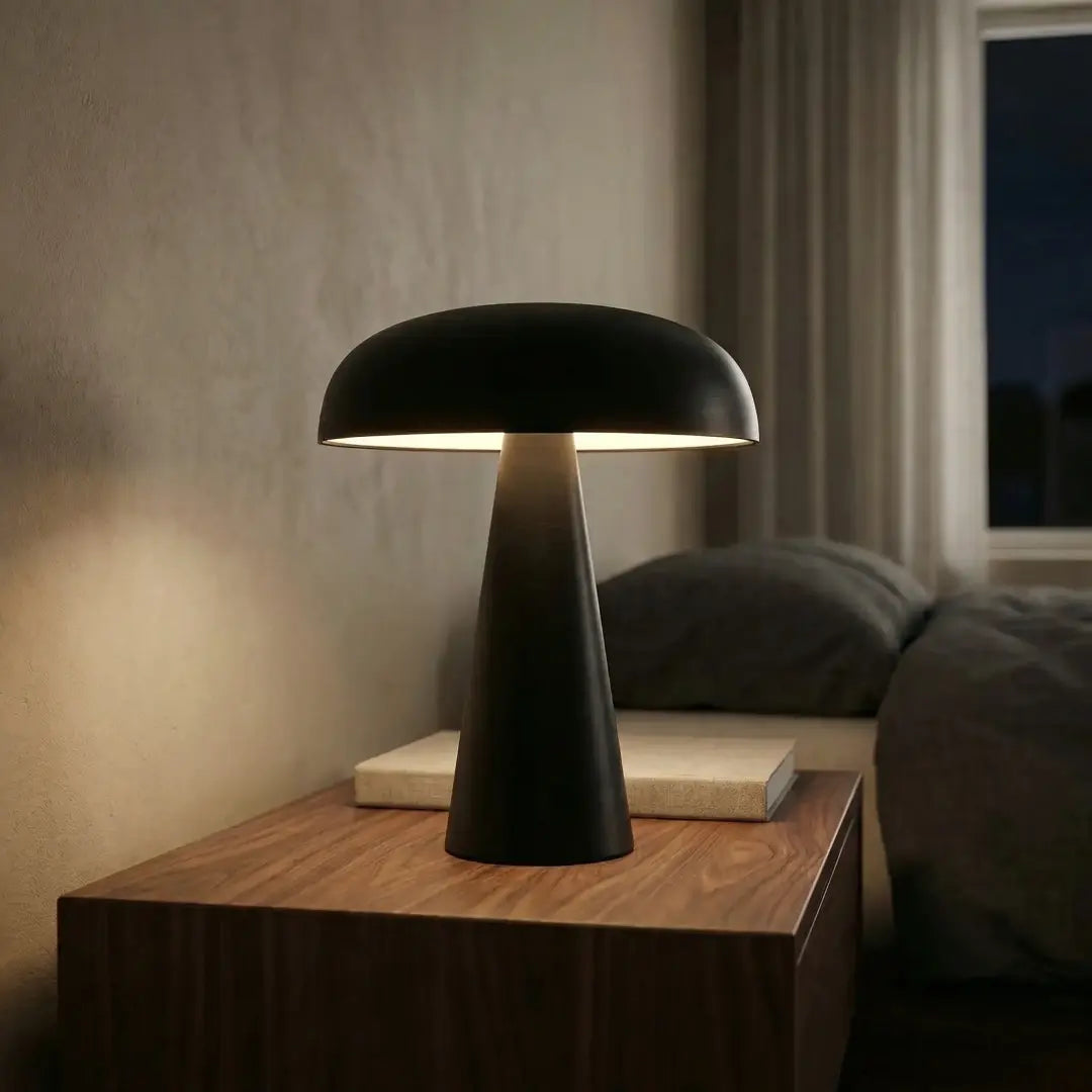 Lumvara | Skulpturale Tischlampe mit Kuppelschirm 0