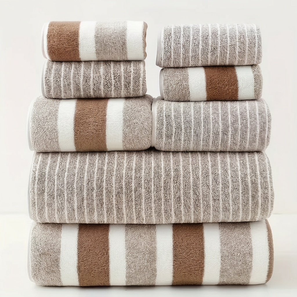Luxuriöses 8-teiliges Badetuch-Set | Korallenvlies Handtücher