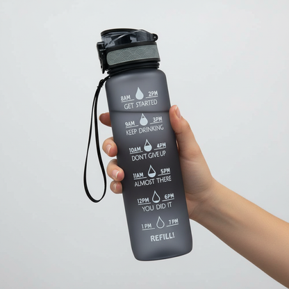 Motivations-Trinkflasche | Innovative Sport Trinkflasche 1000 ml 1